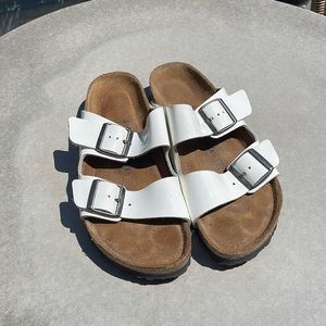 Birkenstock Arizona Soft footbed White patent leather